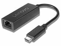 Lenovo USB-C zu (RJ45), Data + Video Adapter, Schwarz