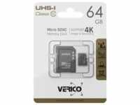 Verico MicroSDXC 64GB Speicherkarte UHS-I Klasse 10 (microSDXC, 64 GB, U3,...