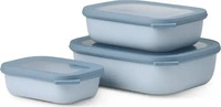 Mepal 14595, Mepal - Cirqula Low Rect Bowl Set -Nordic Blue (14595) (0.50 l) (14595)