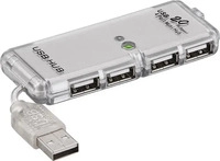 Goobay 68879, Goobay USB2.0 Hi-Speed HUB/Verteiler (USB-A, 4 Ports) (68879)