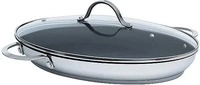 Kelomat B076JGLSSS, Kelomat Fischpfanne m. D. 38x26cm (Bratpfanne, Edelstahl)
