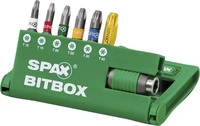 Spax 9048538, Spax BITbox T-STAR PLUS (6 BITS T10-T40 25MM + 1 (Innensechsrund TX)