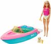 Mattel Barbie GRG30, Mattel Barbie Barbie Boot mit Puppe Blau/Gelb/Pink, 100 Tage