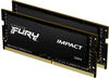 Kingston FURY Impact (2 x 16GB, 2666 MHz, DDR4-RAM, SO-DIMM), RAM, Schwarz