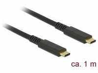 Delock USB-Kabel USB-C (M) bis USB-C (M) (1 m, USB 3.2), USB Kabel