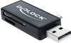 Delock 91731, Delock 91731 Micro USB OTG Card Reader (Micro USB) Schwarz