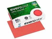 Clairefontaine 40029C, Clairefontaine Recyclingpapier Evercolor himbeerrot DIN A4 80