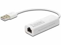 Digitus DN-10050-1, Digitus USB 2.0 zu (USB, RJ45 (1x)) Weiss, 100 Tage kostenloses