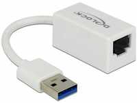 Delock 65905, Delock USB3.1-A zu LAN Adapter, Kompakt (USB 3.1, RJ45) Weiss