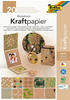 Folia, Bastelpapier, Kraftpapier Motivblock (230 g/m2, 20 x)