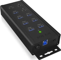Icy Box IB-HUB1703-QC3, Icy Box Splitter 7x Port USB 3.0 HUB und 3 Ladeanschl&uuml;sse