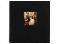 Goldbuch, Fotoalbum, Fotoalbum gebunden 30x31cm schwarzer Leineneinband