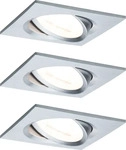 Paulmann 93474, Paulmann Einbauleuchte Nova Set (GU10, Aluminium) (93474) Silber