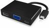 Icy Box IB-DK4032-CPD (USB C), Dockingstation + USB Hub, Schwarz