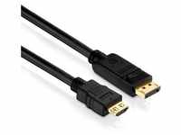 Purelink DisplayPort — HDMI (Typ A) (1 m, DisplayPort, HDMI), Video Kabel