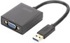 Digitus USB 3.0 auf (VGA, 15 cm), Data + Video Adapter, Schwarz