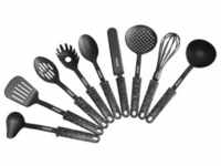 Stoneline 14125 Kitchen utensil set, set of 9 with convenient foot, Kochbesteck,