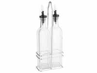 APS, Ölspender + Essigspender, Essig- und TMl-Menage, Glas/Edelstahl, 0,5 Liter