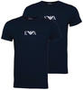 Emporio Armani, Herren, Shirt, T-Shirt Klassisch Bequem sitzend - 9341, Blau, (XL)