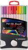 STABILO 568/20-021-20, STABILO Pen 68 brush Premium-Filzstift (Mehrfarbig, 20 x)