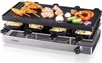 Cloer 6458, Cloer Raclette-Grill 6458 (6458) Silber/Schwarz
