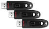 SanDisk Ultra [3-Pack] (64 GB, USB A, USB 3.0) (21170335) Schwarz