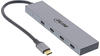 InLine 35392B (USB C), Dockingstation + USB Hub, Silber