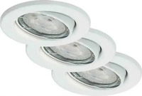 Briloner LED Einbauleuchten, weiss, 3er-Set,3xGU10/5W (GU10, Metall) (20837278)