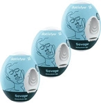 Satisfyer 9043484, Satisfyer Masturbator Egg Set - Savage (9043484) Blau/Weiss