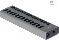 Delock 63738, Delock Externer SuperSpeed (USB-B, 13 Ports) (63738) Grau