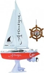 Jamara 040250, Jamara Segelboot Atlantique (040250) Rot/Weiss