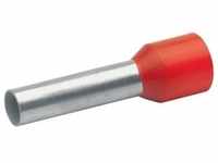 Klauke, Kabelverbindung, Aderendhülse 10 mm2 18 mm Teilisoliert Rot 47618 100 St.