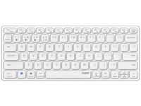 Rapoo 13538, Rapoo Kabellose Multimodus Tastatur E9600M, DE-Layout, Weiß (DE,