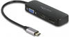 Delock USB Type-C Adapter zu VGA / HDMI / DisplayPort 4K 60 Hz (VGA, 1500 cm)