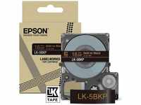 Epson C53S672095, Epson Metallic Black/Gold 18mm LK-5BKP (7 cm, Schwarz)