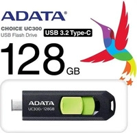 A-DATA ACHO-UC300-128G-RBK/GN, A-DATA Adata USB 128GB UC300 bkgn 3.2 USB Typ C