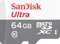 SANDISK 00215482, SANDISK microSDHC Ultra 64GB (UHS-1/Cl.10/100MB/s) + Adapter,
