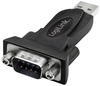 LogiLink USB 2.0 zu (RS-232, 15 cm), Data + Video Adapter, Schwarz