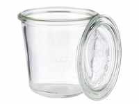 APS Weck-Glas mit Deckel, Sturz-Form, 290 ml, 6er Set, Einmachglas, Weiss