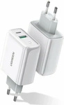 Ugreen 60468, Ugreen USB-A + USB-C 36W Ladeger&auml;t (36 W, 1 Port) (60468) Weiss