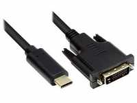 Good Connections Adapterkabel USB-CTM Stecker an DVI 24+1 Stecker, CU, schwarz,...