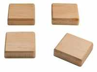 Sigel, Magnet, Holz-Magnete quadratisch (4 Stück)