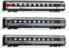 Roco 74022 H0 3er-Set 2: EuroCity-Wagen EC7 der SBB 1.Klasse Gattung Apm, Zwei