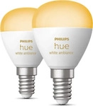 Philips Hue 929003573702, Philips Hue White Ambiance Luster (E14, 470 lm, 2x)