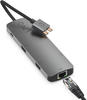 Linq Connects 2xUSB-C -> 2x HDMI, 1x RJ45, 2x USB-C, 2x USB-A, LQ48011 grey (USB C),