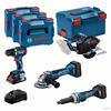 Bosch Professional, Elektrowerkzeugset, Combo Kit Set mit 4 18V-Werkzeugen:...