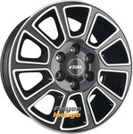 Rial Transporter 2 Diamant-schwarz Frontpoliert Alufelge 18 Zoll ET45 5x120 ML65,1