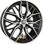 Momo Spider Matt Black Diamond Cut Alufelge 19 Zoll ET30 5x112 ML79,6