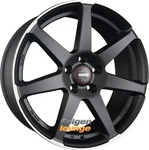 Momo Seven Matt Black Polished Alufelge 19 Zoll ET35 5x112 ML79,6