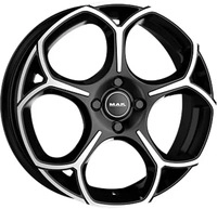 MAK Monza Gloss Black Alufelge 17 Zoll ET35 5x110 ML65,1